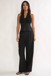 Meri Side Pocket Trouser Pants Black