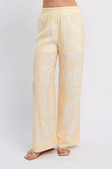 Oceania Long Pants Print Yellow