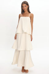 Morning Ray Layered Maxi Dress Ivory