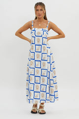 LOST IN LUNAR Katie Maxi Dress Shell Print