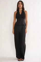 Meri Side Pocket Trouser Pants Black